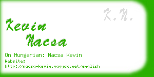 kevin nacsa business card